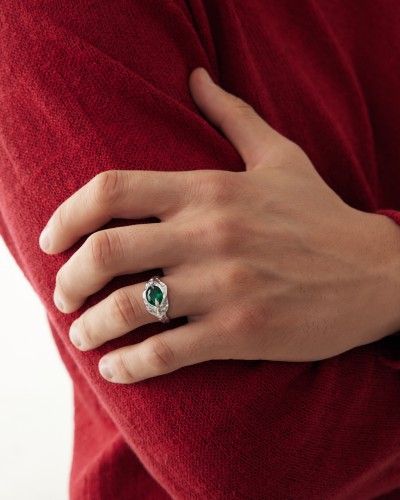 The Viridis Ymul Silver Ring